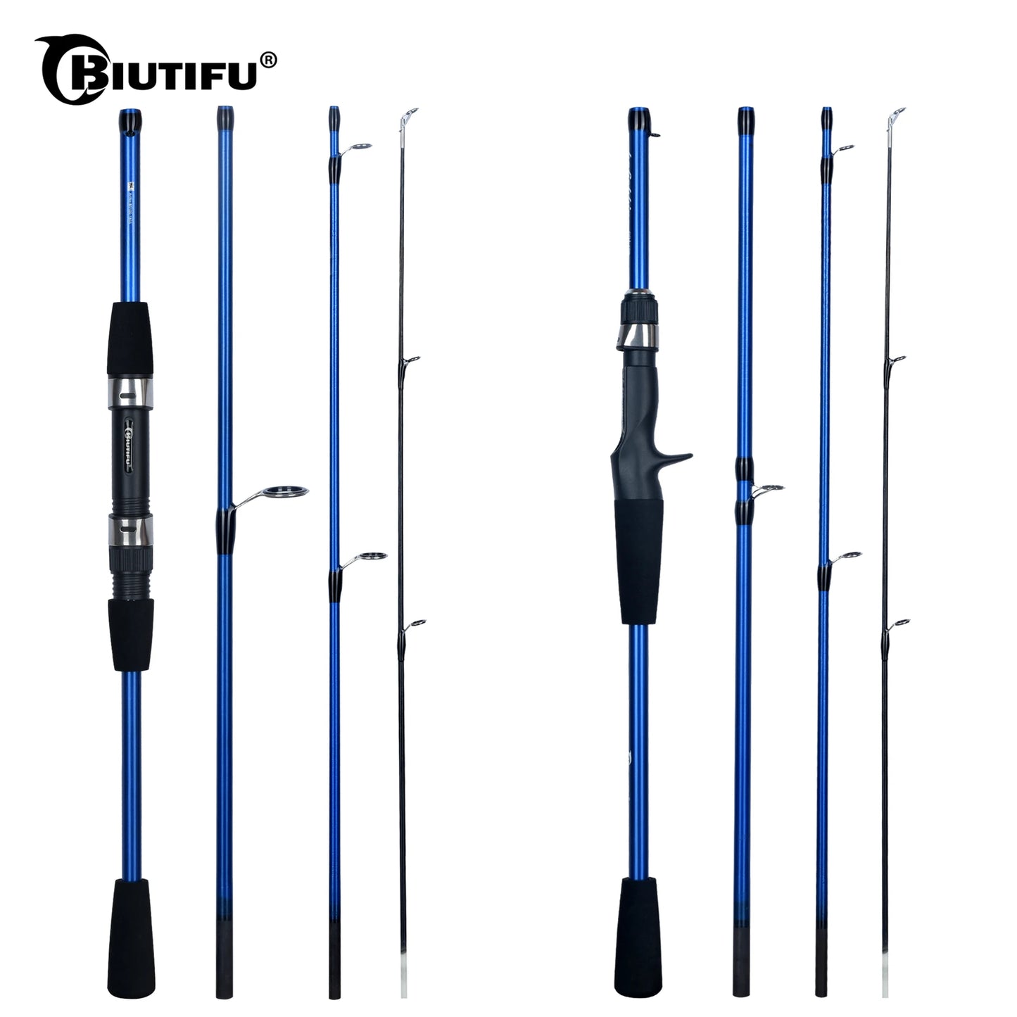 Baitcasting & Spinning Travel Fishing Rod