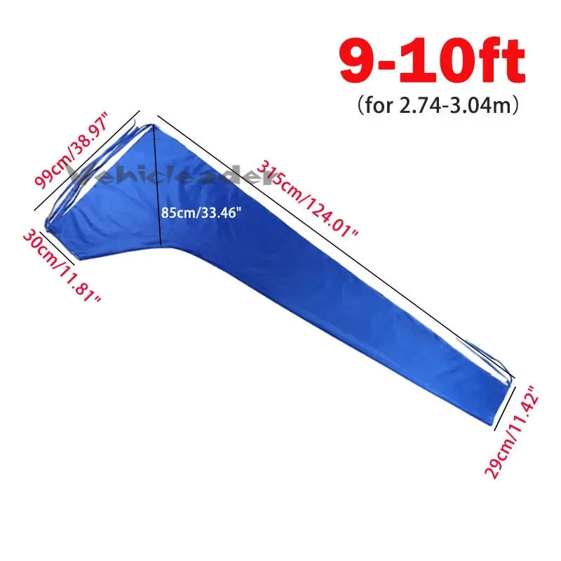 Waterproof Mainsail Boom Cover Boat Cover 210D Anti UV Sunshade Dustproof Boom Sail Cover 8-9ft 9-10ft 10-11ft 11-12ft 12-13ft