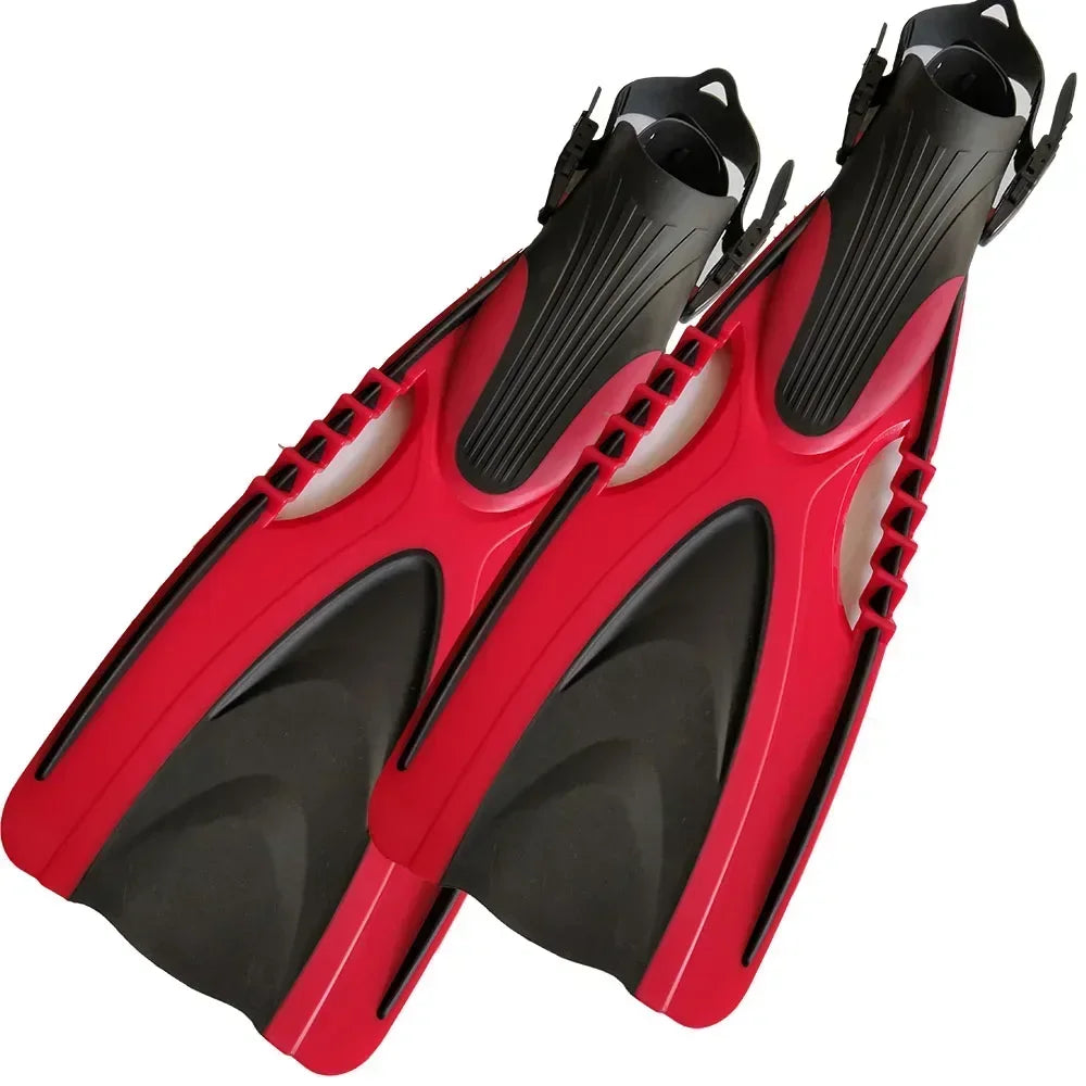 scuba diving fins open heel flippers with adjustable strap for adult swimming flipper equipment