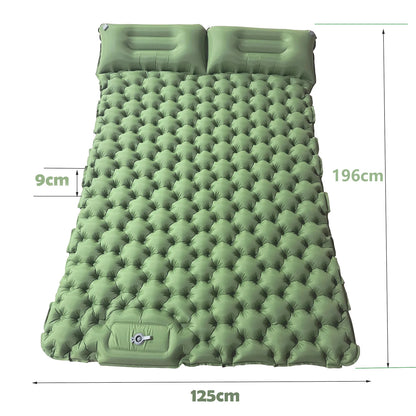 Double Inflatable Sleeping Pad with Pillow