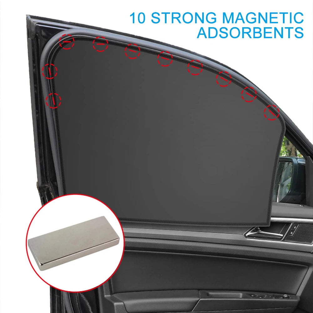 Magnetic Car Sunshade UV Protection Curtains Sun Shield Cover Double Sides Auto Window Sun shade Protector Cover Diy Accessories