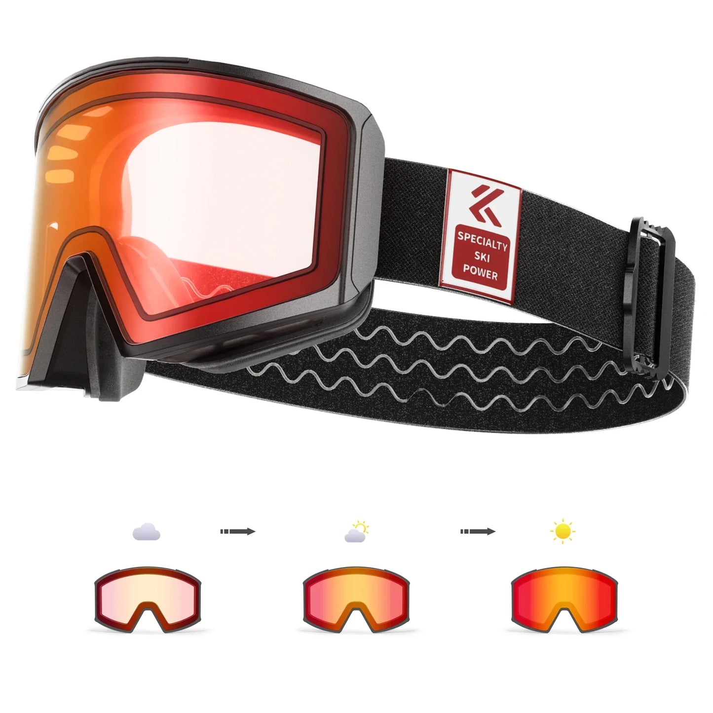 2024 Outdoor Photochromic Ski Goggles Men Snowboard Glasses Women Winter Snow Sunglasses UV400 Magnetic Attraction Lens