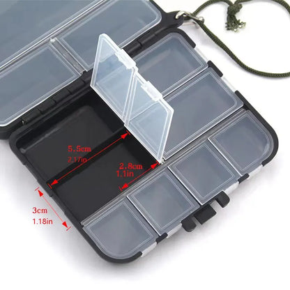 Fishing Tackle Bait Storage Boxes, Portable Double-Sided Lure Hook Organizer, Mini Utility Lures Fishing Box