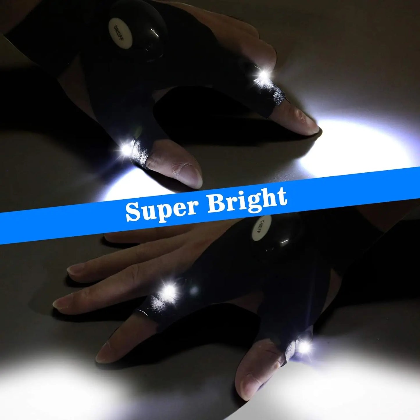 LED Half Finger Glove Outdoor Sports