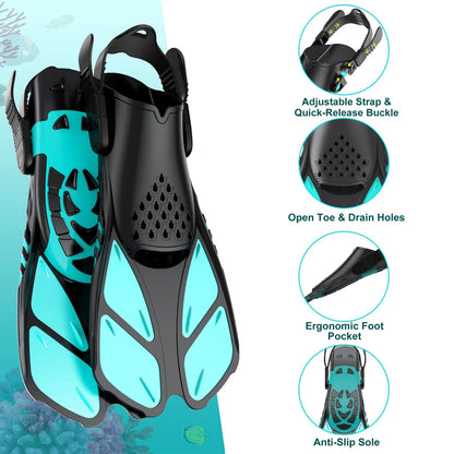 Snorkel Fins with Adjustable Buckles