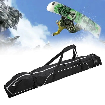 Oxford Cloth Snowboard Cover Waterproof with Wheel Ski Equipment Storage Bag Wear-Resistant Scratch Resistant for Outdoor Sports