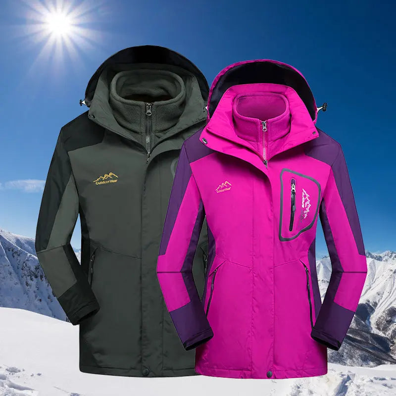 Winter Women's Ski Suit Warm Waterproof Outdoor Sports Snow 2 in 1 Jackets and Pants Female Hot Ski Equipment Snowboard Jacket